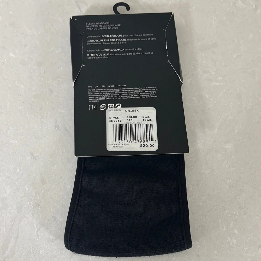 🔵 Nike Black Fleece Headband